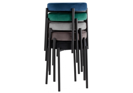 Табурет Кудо велюр velutto 52, черный