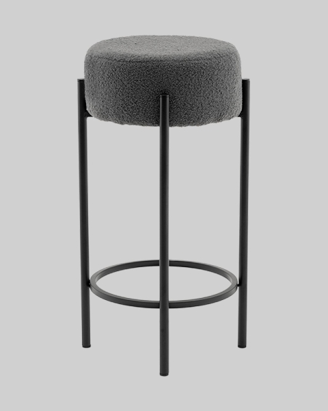 Стул барный Беккет букле темно-серый