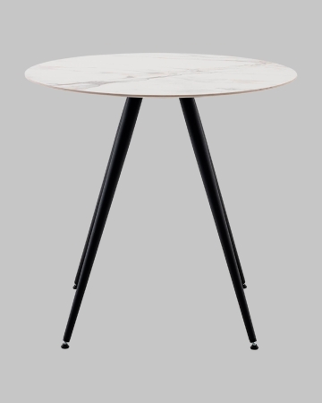 Стол Ники с круглой столешницей из керамики Ice Jade 800