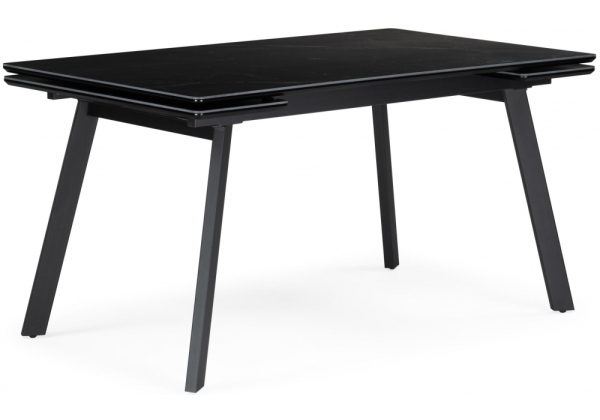 Керамический стол Норман 120(180)х80 shakespeare black, черный