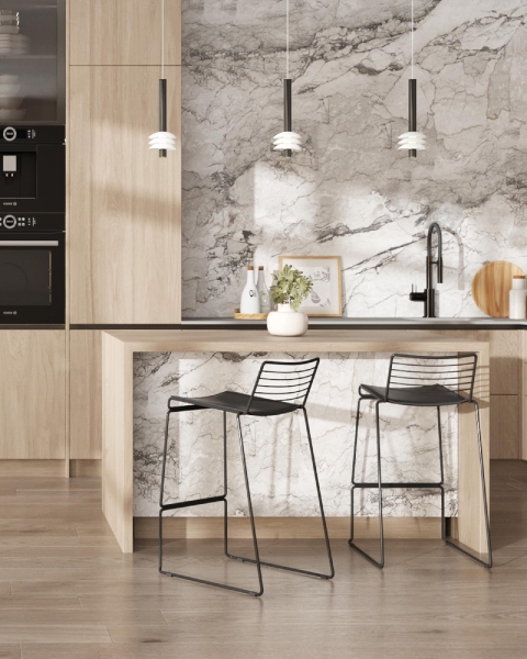 Стул полубарный Danny черный с черной подушкой