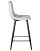 Стул полубарный OLIVIA черные матовые ножки, светло-серый велюр 108-52