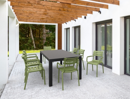 Кресло пластиковое Siesta Contract Paris оливковый