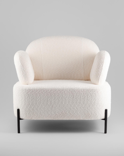 Кресло Кэнди ткань букле белый