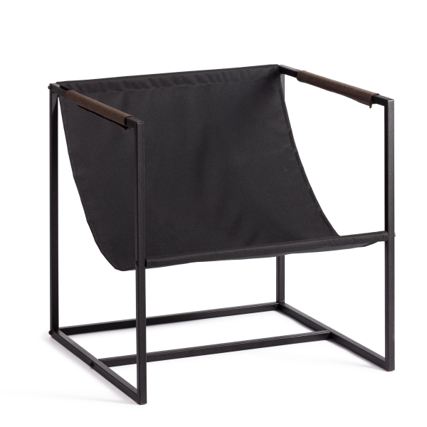 Кресло Charli коричневый, ткань и металл, мягкое сиденье, с подлокотниками