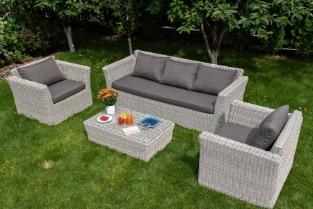 "Капучино" кресло из искусственного ротанга, бежевый