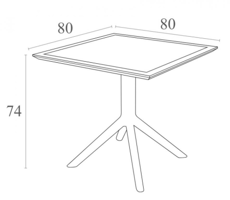 Стол пластиковый Sky Table 80 белый