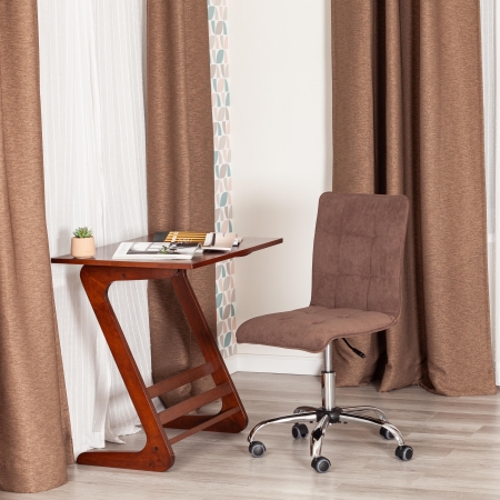 Кресло ZERO флок, коричневый