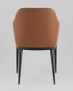 Стул обеденный Itan NC коричневый с коричневой экокожей