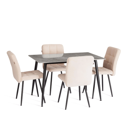 Стул обеденный Medeo молочный велюр