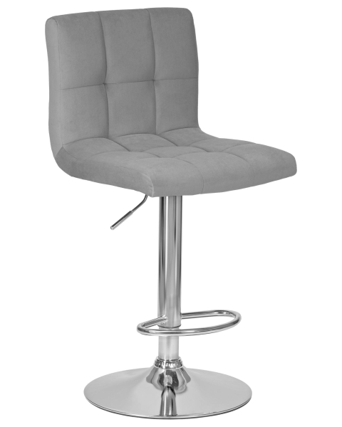 Набор 2 шт Стул барный CANDY, серый велюр (MJ9-75)