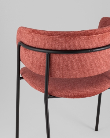 Кресло Нэлли New буклированный велюр терракотовый
