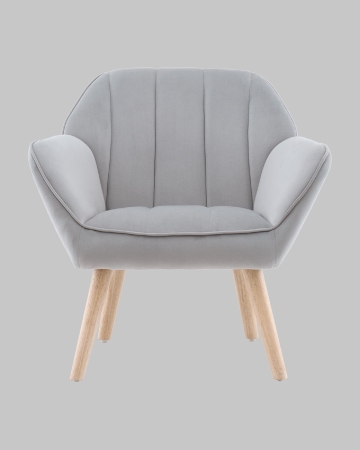 Кресло Руди серебряное