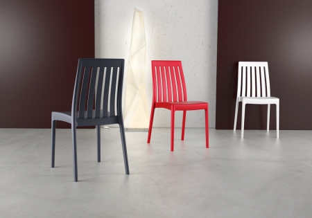 Стул пластиковый Siesta Contract Soho темно-серый