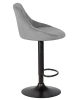 Стул барный LOGAN черный серый велюр MJ9-75