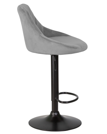 Стул барный LOGAN черный серый велюр MJ9-75