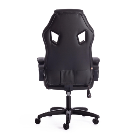 Кресло PILOT экокожа и ткань, черный и черный перфорированный и коричневый