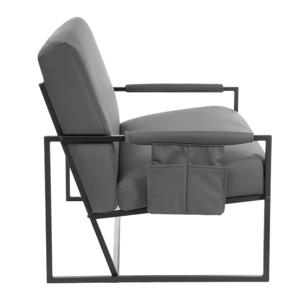 Диван Charli LUX/Чарли Люкс темно-серый с подлокотниками