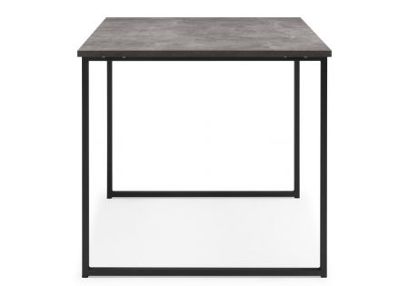 Стол деревянный Лиман 117 х 77 бетон светлый, черный матовый