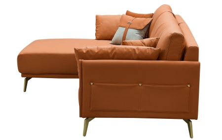 Диван CALIFORNIA NAPPA SF002 коричневый, угол левый