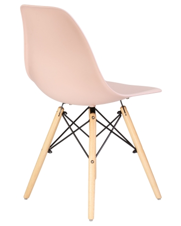 Стул обеденный DSW ножки светлый бук, светло-розовый PK-02