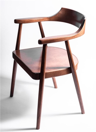 Деревянное полукресло венское Mercurius светлый орех с твердым сиденьем