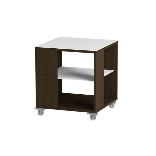 Стол журнальный 732 LS венге, белое стекло