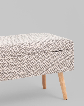 Банкетка Сторми с ящиком серый