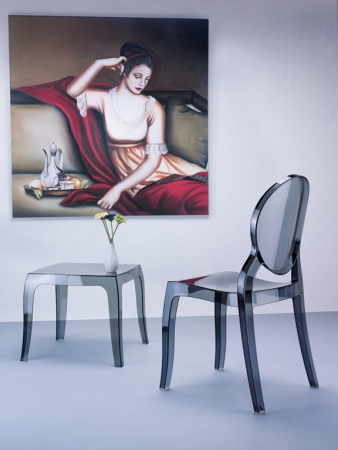 Стул прозрачный Elizabeth черный