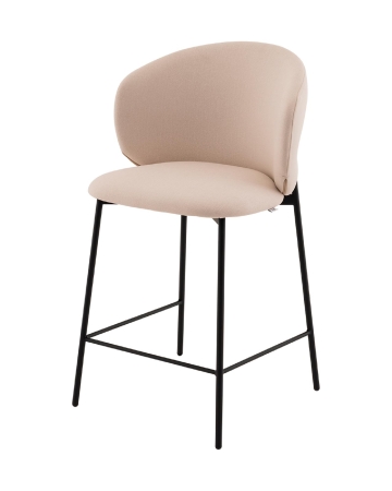 Стул полубарный Блейз велюр молочный