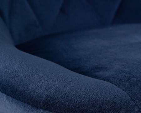 Набор 2 шт Стул барный LOGAN BLACK, синий велюр (MJ9-117)