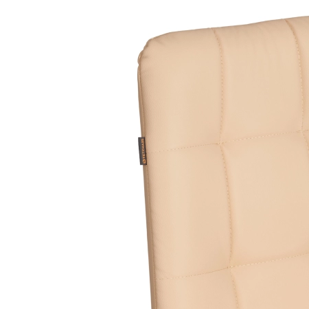 Стул обеденный Asti бежевый, экокожа и металл, мягкое сиденье, без подлокотников