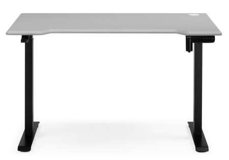 Компьютерный стол Маркос 120х75 светло-серый, черный