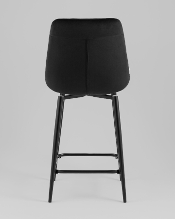 Стул полубарный Флекс с поворотным механизмом  велюр черный