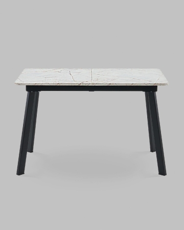 Стол Batu new 120-160/80/76 столешница ЛМДФ азул оникс подстолье металл черный