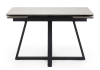 Керамический стол Памелла 120(180)х80 carmen light grey, черный