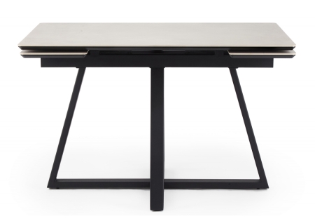 Керамический стол Памелла 120(180)х80 carmen light grey, черный
