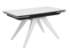 Стол Невада керамика 1400*800+300+300 керамика белая, черный