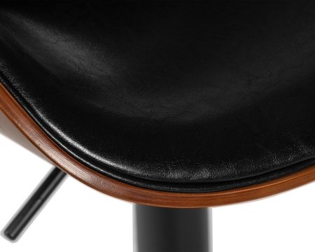 Набор 2 шт Стул барный KARTER BLACK, коричневый орех дерево (BWW), черный PU