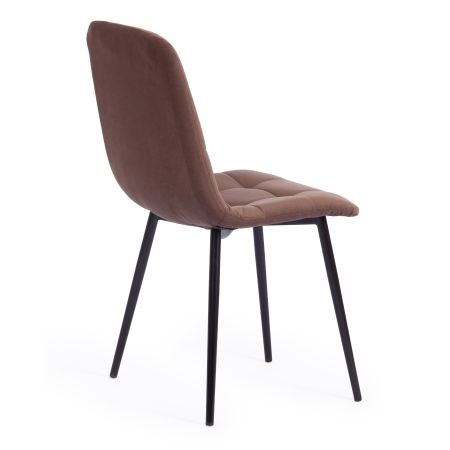 Стул CHILLY MAX ткань и металл, 45х54х90 см, коричневый 01, черный