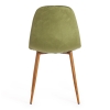 Стул BREEZE (mod. 4724) вельвет и металл, 44х53х87 см, зеленый и натуральный