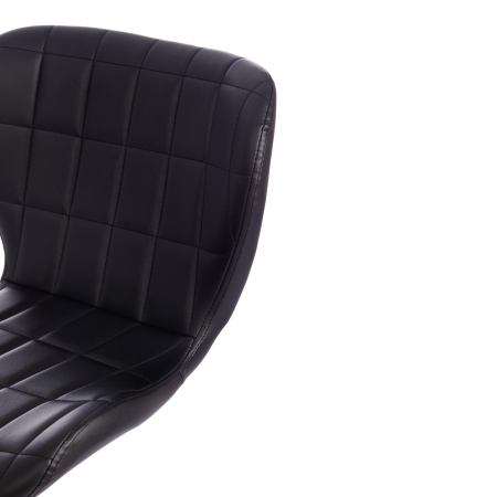 Стул барный AVIONIC черный, экокожа и металл, мягкое сиденье, без подлокотников