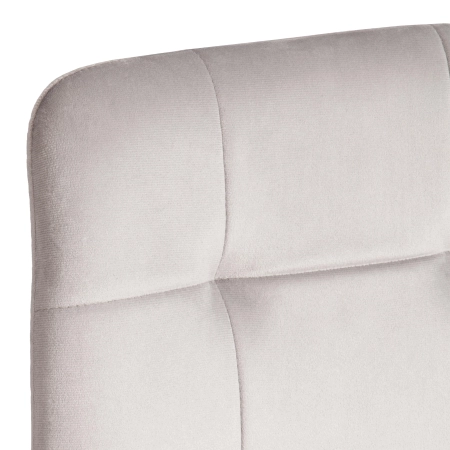 Стул CHILLY светло-серый, велюр и металл, мягкое сиденье, без подлокотников