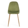 Стул BREEZE (mod. 4724) вельвет и металл, 44х53х87 см, зеленый и натуральный