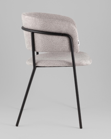 Кресло Нэлли New буклированный велюр серый