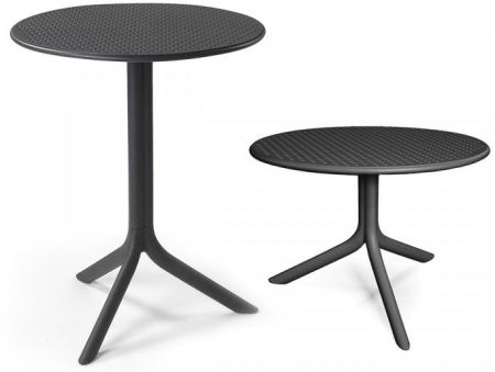 Стол пластиковый обеденный Step + Step Mini антрацит