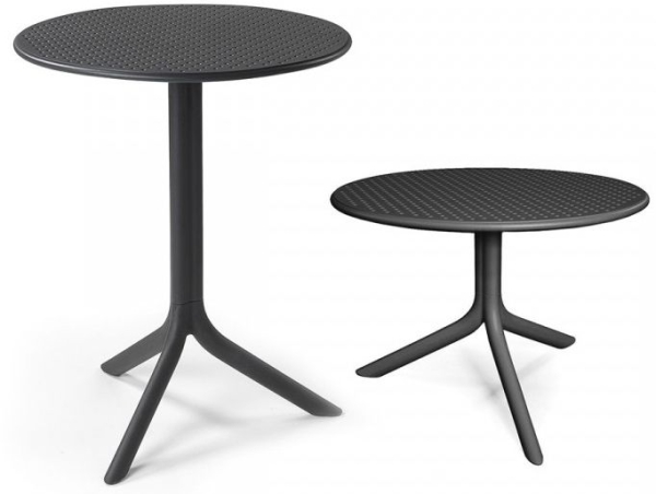 Стол пластиковый обеденный Step + Step Mini антрацит