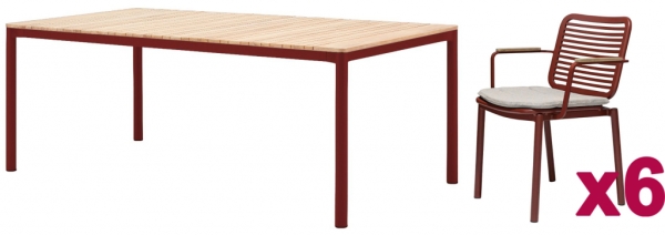 Комплект металлической мебели Tagliamento Armona терракотовый