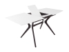 Стол Марко белый и черный, дерево, прямоугольная столешница, раскладной