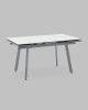 Стол Тайл 140-200/85/75 столешница Snow white подстолье металл серый